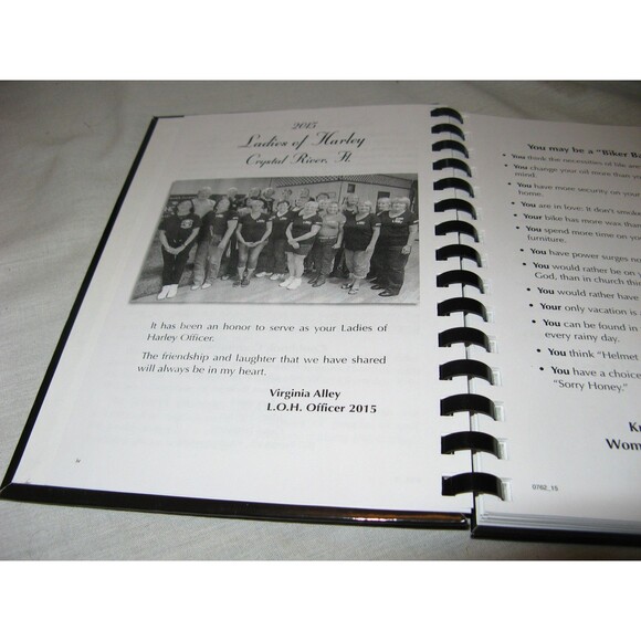 Ladies Of Harley Davidson Motorcycle Crystal River FL Favorite Recipes Cookbook - Picture 3 of 3
